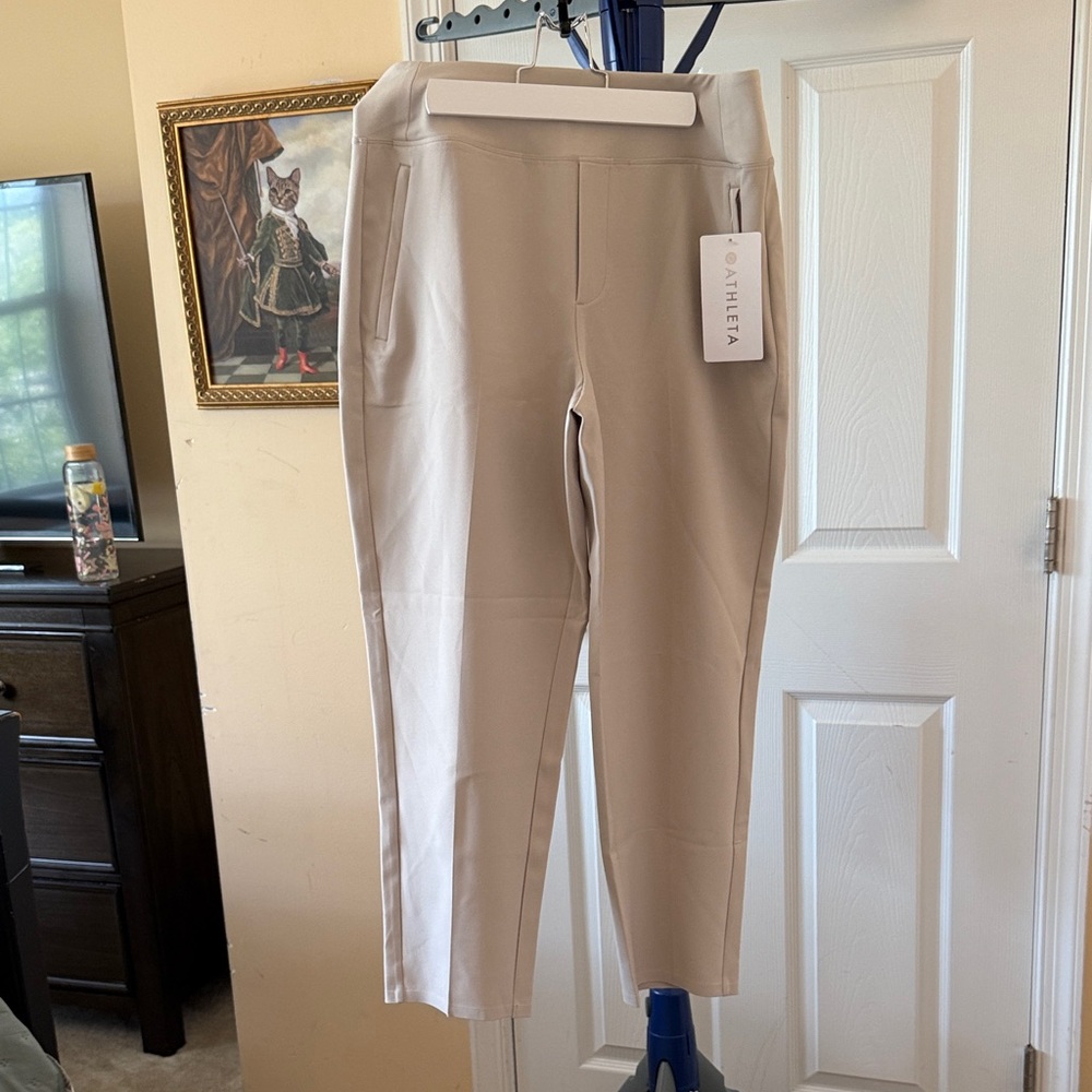 Athleta Cream Ankle Pants
